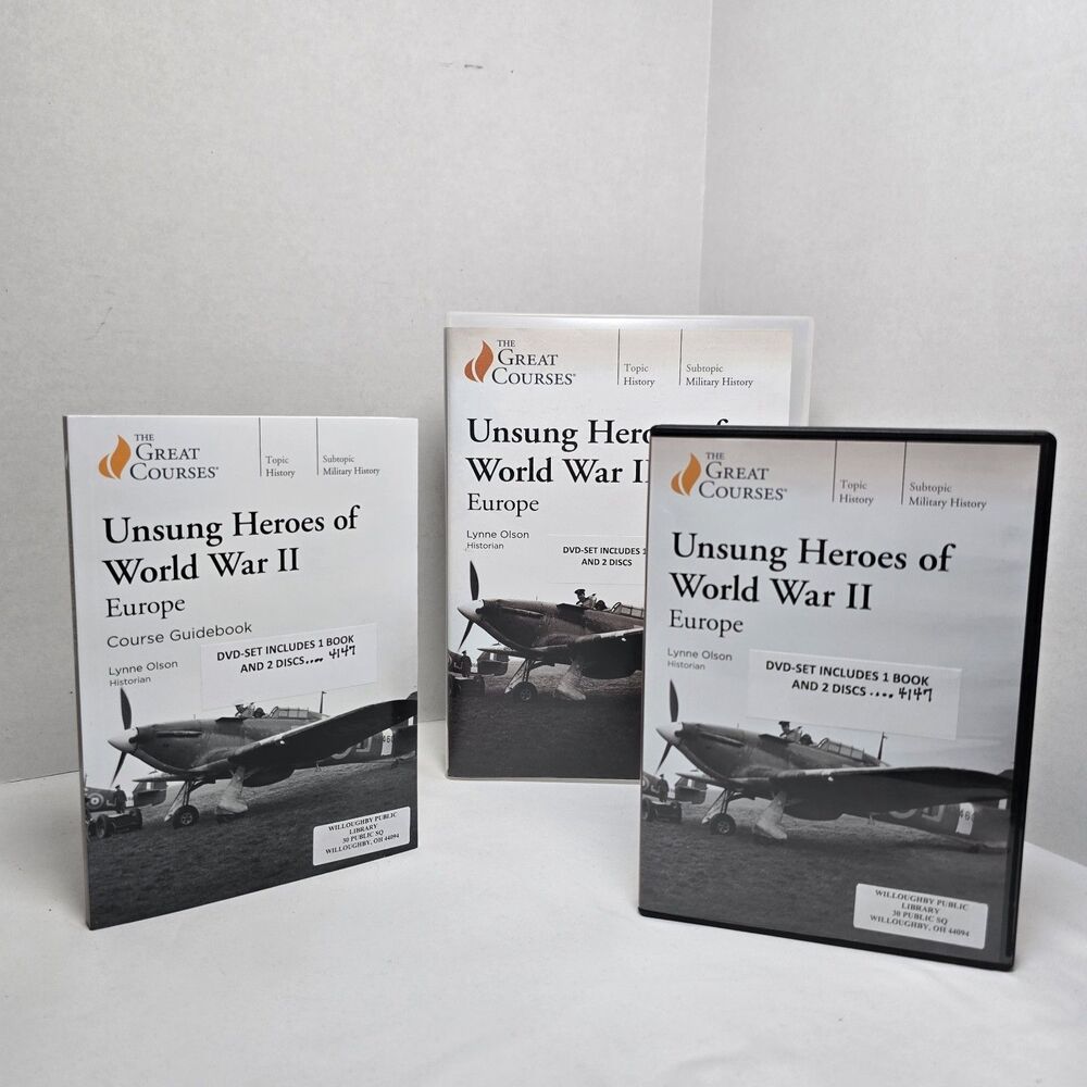 The Great Courses Unsung Heroes of World War II Europe Guidebook & 2 DVD L Olson